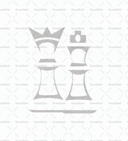 Abstrakte Schach König und Königin